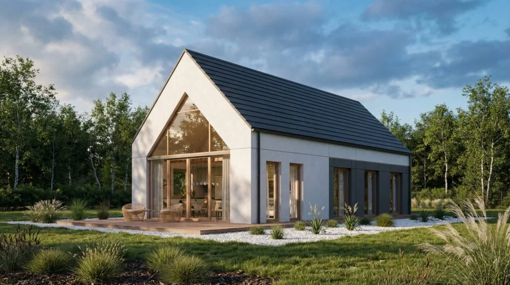Dom parterowy z prefabrykatów betonowych MABUDO – projekty, cena, proces budowy