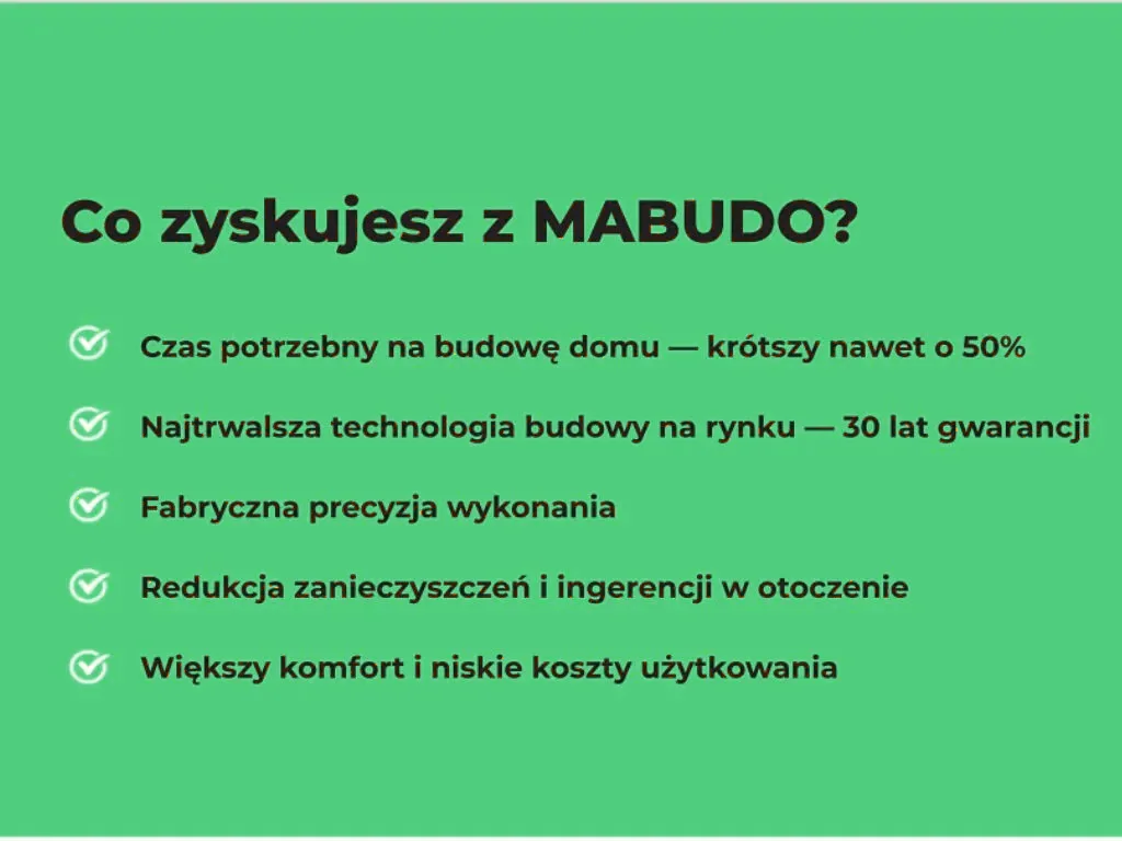 Czy można wybudować wymarzony dom w kilkanaście tygodni bez stresu, nerwów, opóźnień? Dzięki technologii Mabudo Rapid® tak!